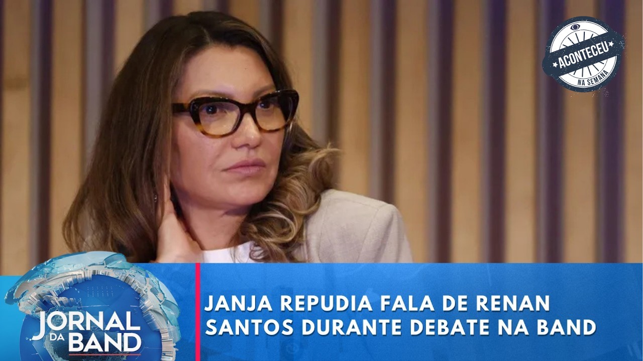 Janja repudia fala de Renan Santos durante debate na Band | Jornal da Band | Aconteceu na Semana
