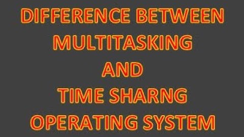 Difference Between Multitasking And Time Sharig Operating System || Lecture 8 || 2nd Year