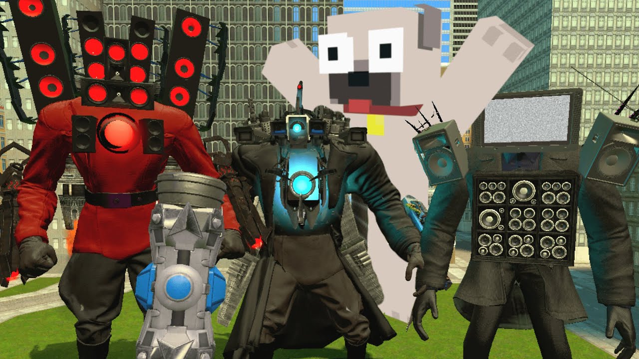 HÁROM TITÁN ÖSSZEFOG... - SKIBIDI HARCOK GARRYS MOD