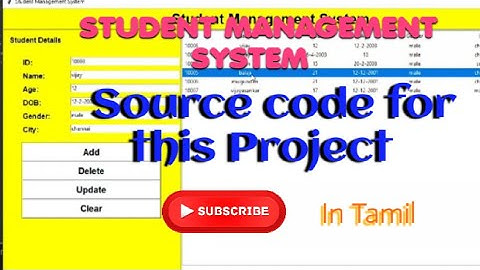 Student Management system using TKinter python Overview @CodeToEverything