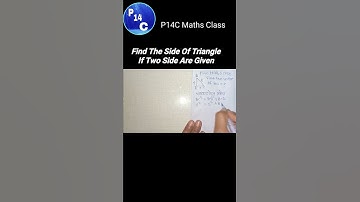 #shorts Find the third side of triangle 📐 if two sides are given | P14C Maths Class