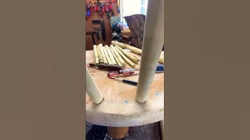 Two spindles for the back in place - next steps