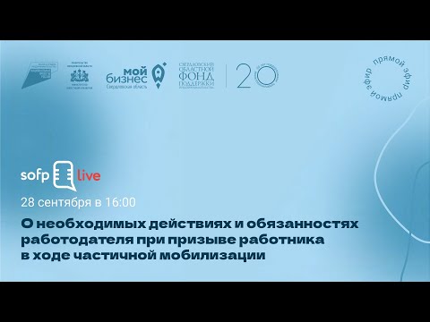 Прямой эфир: О необходимых действиях работодателя при призыве работника в ходе частичной мобилизации