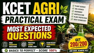 MOST EXPECTED QUESTIONS FOR KCET AGRICULTURE PRACTICAL EXAM, KCET AGRI QUOTA  screenshot 5