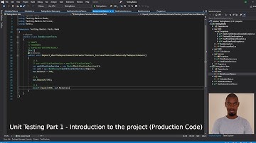 Unit Testing Part 1   Introduction to the project Production Code