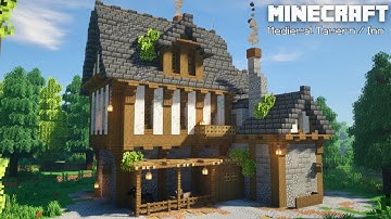 Minecraft: How to build a Medieval Tavern / Inn | Minecraft Tutorial