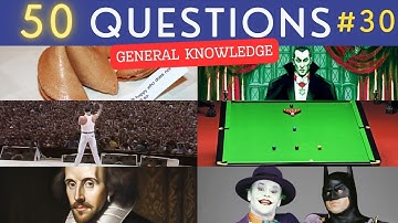 The General Knowledge Quiz #30 ¦ 50 Trivia Questions - Pub Quiz