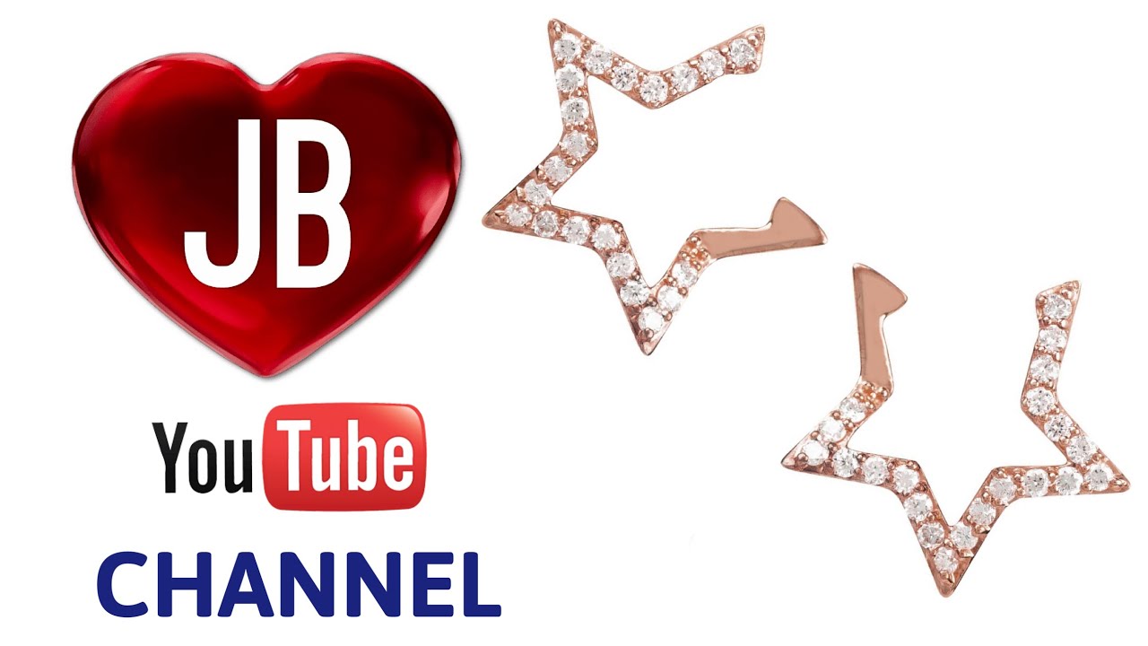 Diamond Open Star Earrings, Rose Gold Plating at Jewelry Bubble