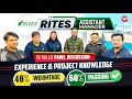 RITES Assistant Manager Interview based on Experience & Project Knowledge | Panel Discussion