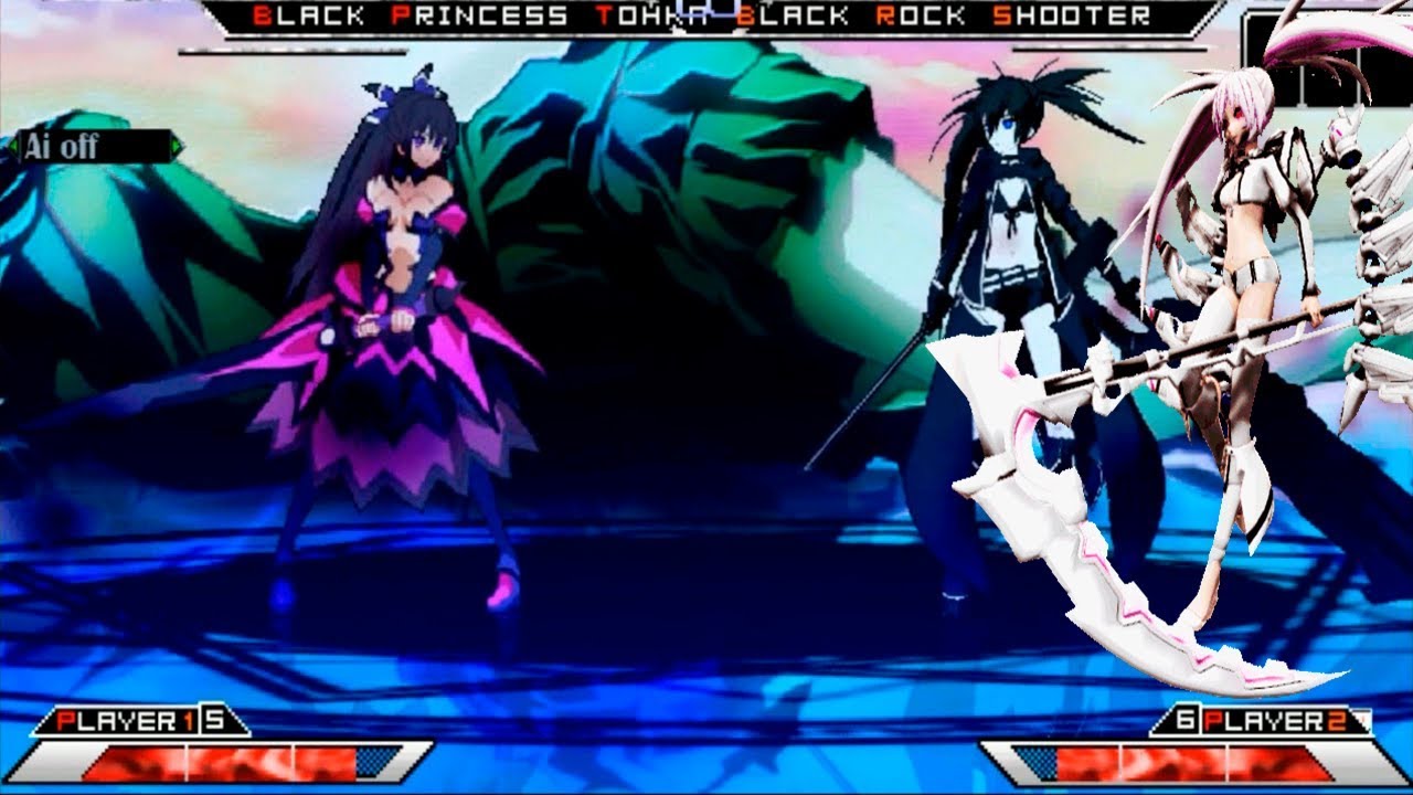 KOF MUGEN WGE | Black Princess Tohka VS Black & White Rock Shooter