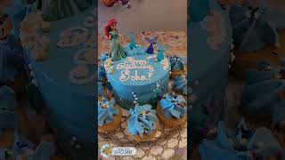 Simple Cute Mermaid theme Birthday Cake from Walmart #shorts #mermaidcake #walmart #birthdaycake