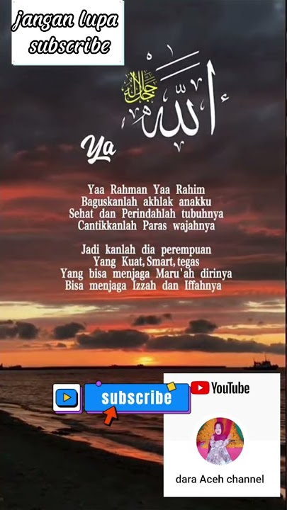 doa untuk anak perempuan ku
