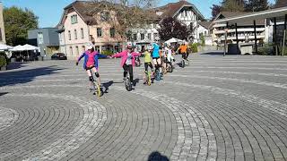 Einrad Team Oberaargau auf dem Wuhrplatz Langenthal