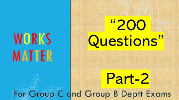 Works Matter  200 Question Part 2 | IRWM |#ertrivendrakumar