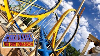 Colossus the Fire Dragon 4K Front Seat POV - Lagoon Amusement Park