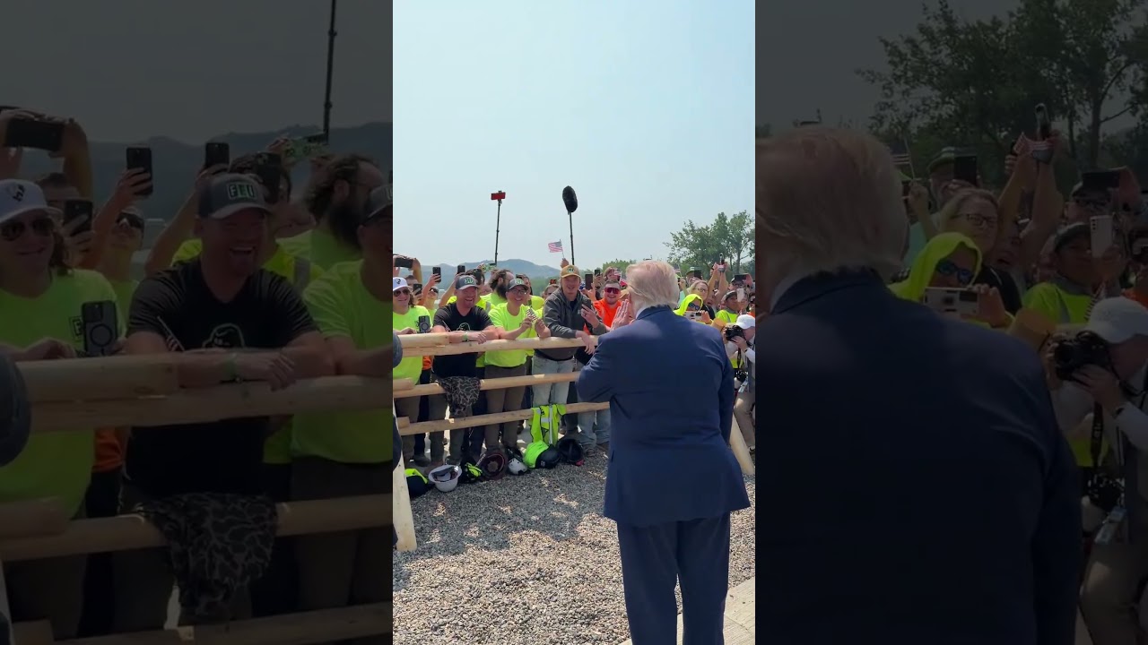 President Trump greets Supporters in North Dakota