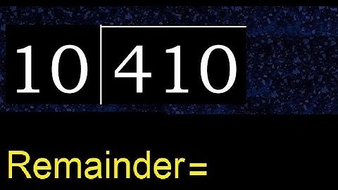 Deel 410 door 10, rest. Delen met 2-cijferige delers. Hoe te doen.