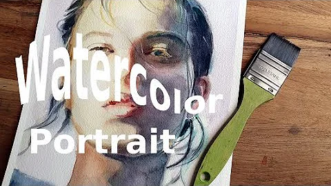 Watercolor portrait painting - Timelapse