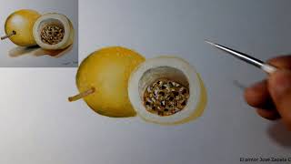 ¿Cómo pintar al ÓLEO un MARACUYA realista? | How to oil paint a realistic PASSION FRUIT?