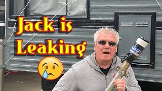 Truck Camper DIY Part 16, How to rebuild a hijacker camper jack that leaks.