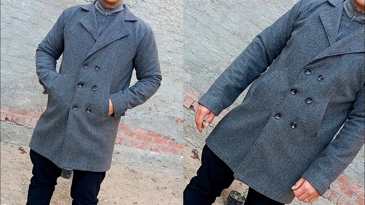 تفصيل بالطو رجالي مبطن  احدث صيحه بكول ريفير وجيوب شق