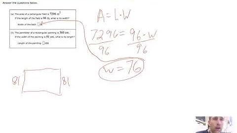 Finding side lengths of rectangles given one dimension and an area or a perimeter