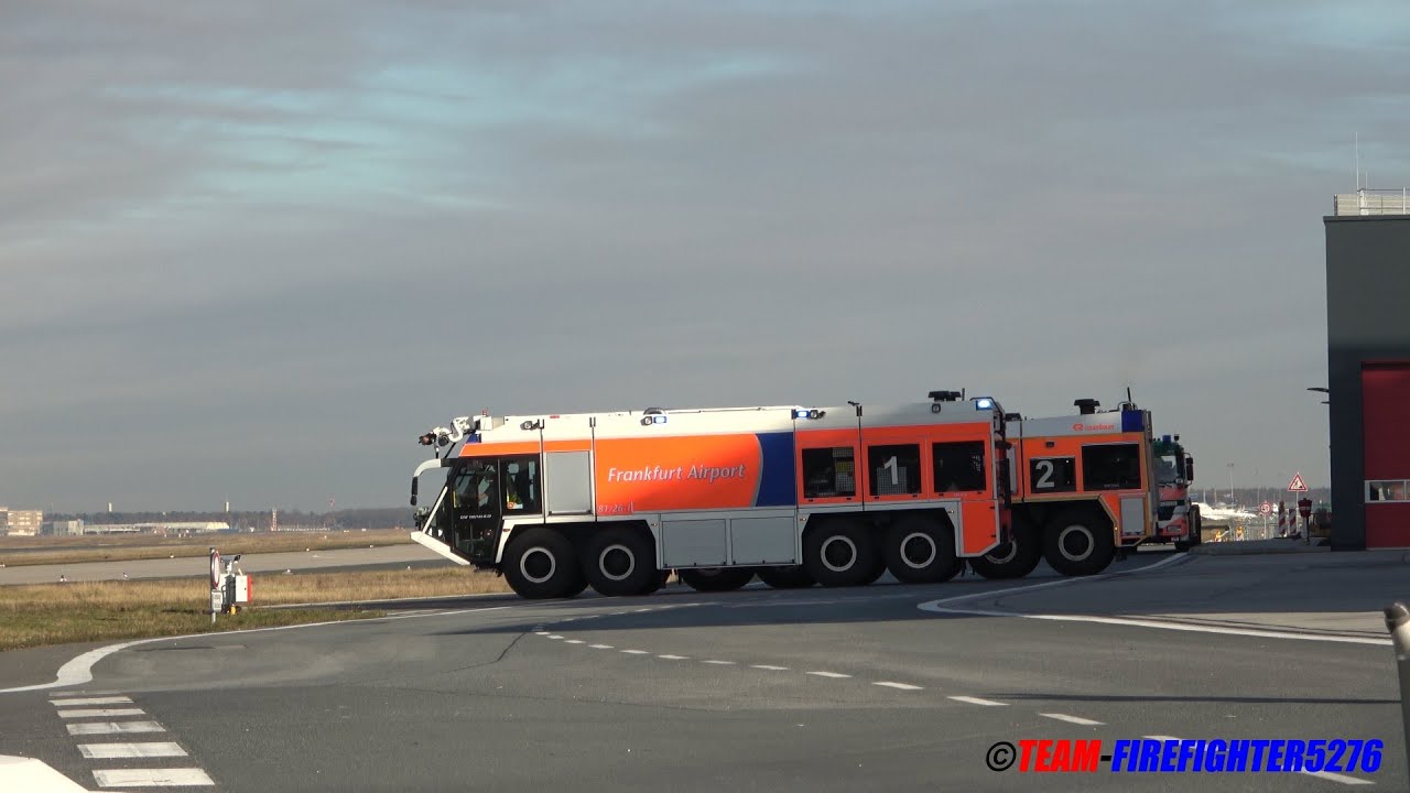 [Alarm für alle Feuerwachen] Startabbruch auf der Startbahn 18 West am Frankfurter Flughafen