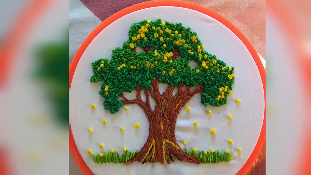 Save The Green...Save The Planet...(Green tree embroidery)