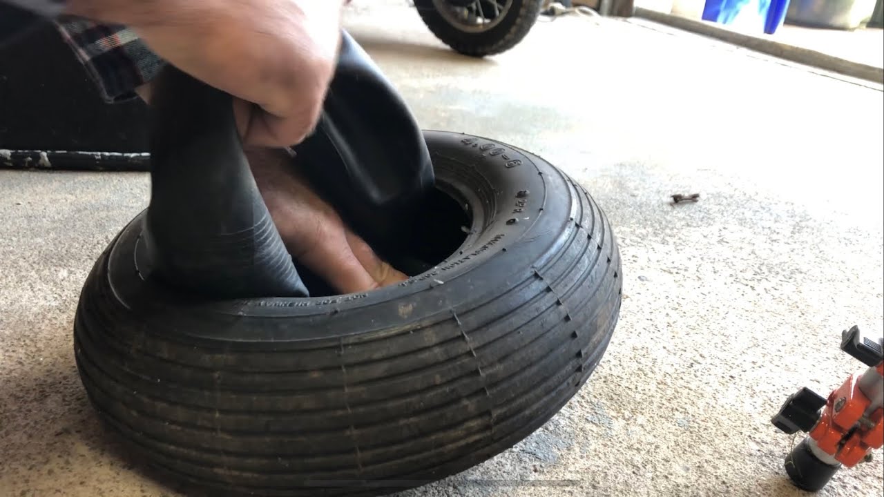 Changing inner tube on a wheelbarrow, hand truck YouTube