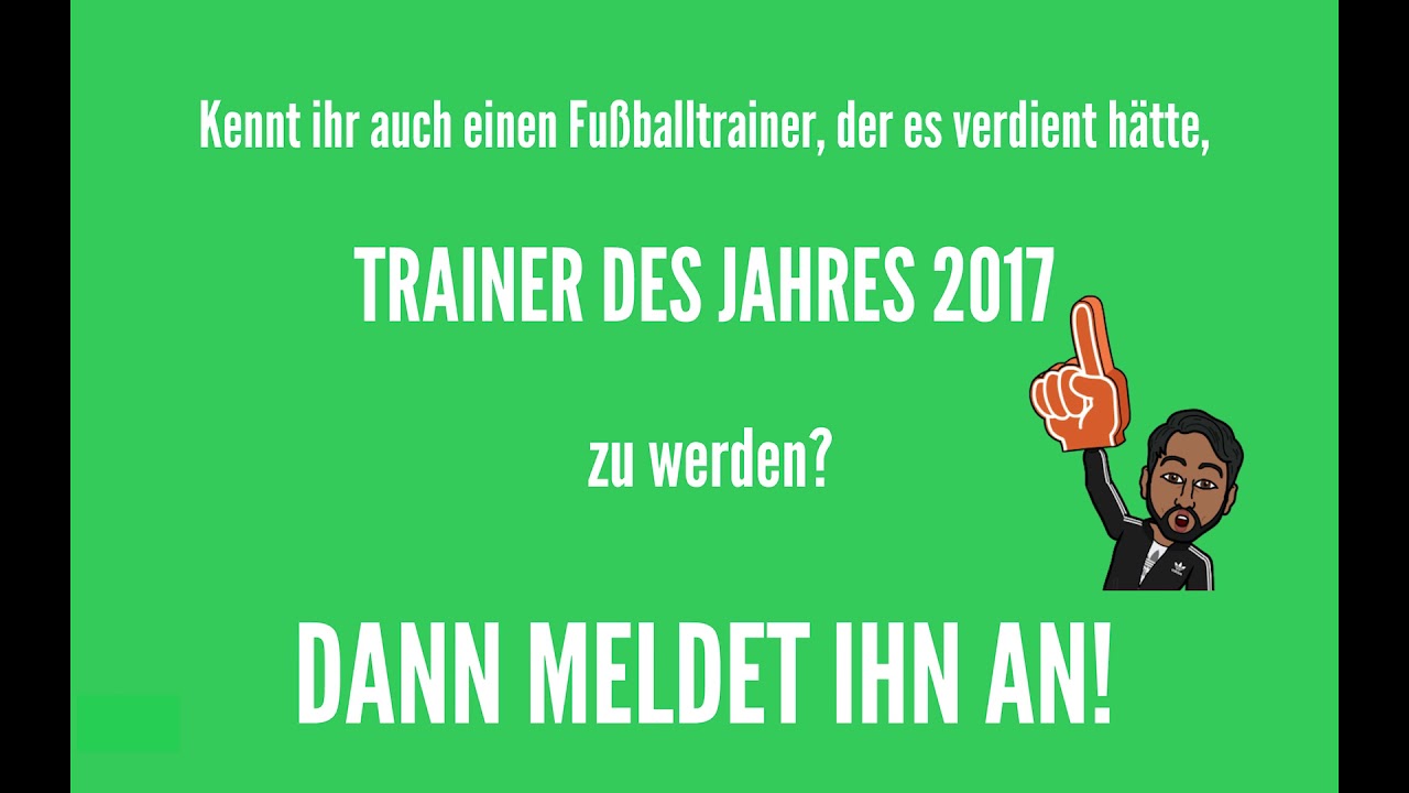 Werde "taktikr Trainer des Jahres" 2017!