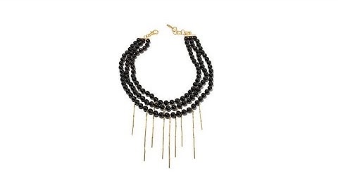 NestOnyxBronzeFringeNecklace