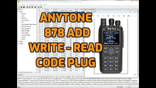 Anytone 878 - Write And Read Codeplug