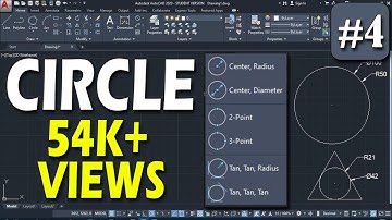 #4 | CIRCLE | Radius, diameter, 2p, 3p, TTR, TTT | AutoCAD FULL TUTORIAL @DeepakVerma_cad
