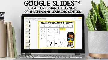 Addition Chart 1st Grade Google Slides Digital Task Cards