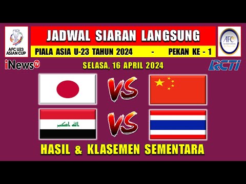 Jadwal Siaran Langsung Piala Asia U23 Hari Ini Selasa 16 April 2024 ~ IRAK vs THAILAND