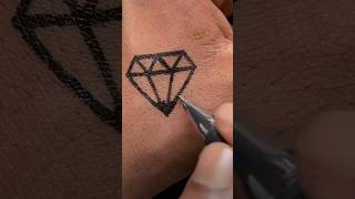 Diamond tattoo design with pen hora tattoo viral video