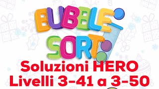 Bubble Sort - Soluzioni Livelli 3-41 a 3-50 - HERO - Walkthrough - iOS/Android Profile