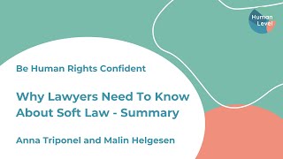 Summary - Why Lawyers Need To Know About Soft Law screenshot 2