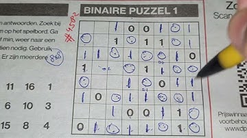 (#4582) Friday. Binary01 Sudoku puzzle. Bonus Extra edition. 05-20-2022 Extra part 2 of 3
