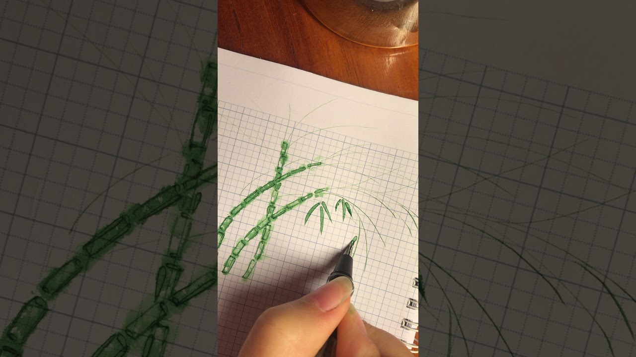 Luyện chữ! Cách vẽ tre trang trí