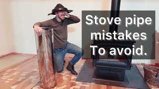 Wood Stove pipe install mistakes to avoid (a Vlog to remember).