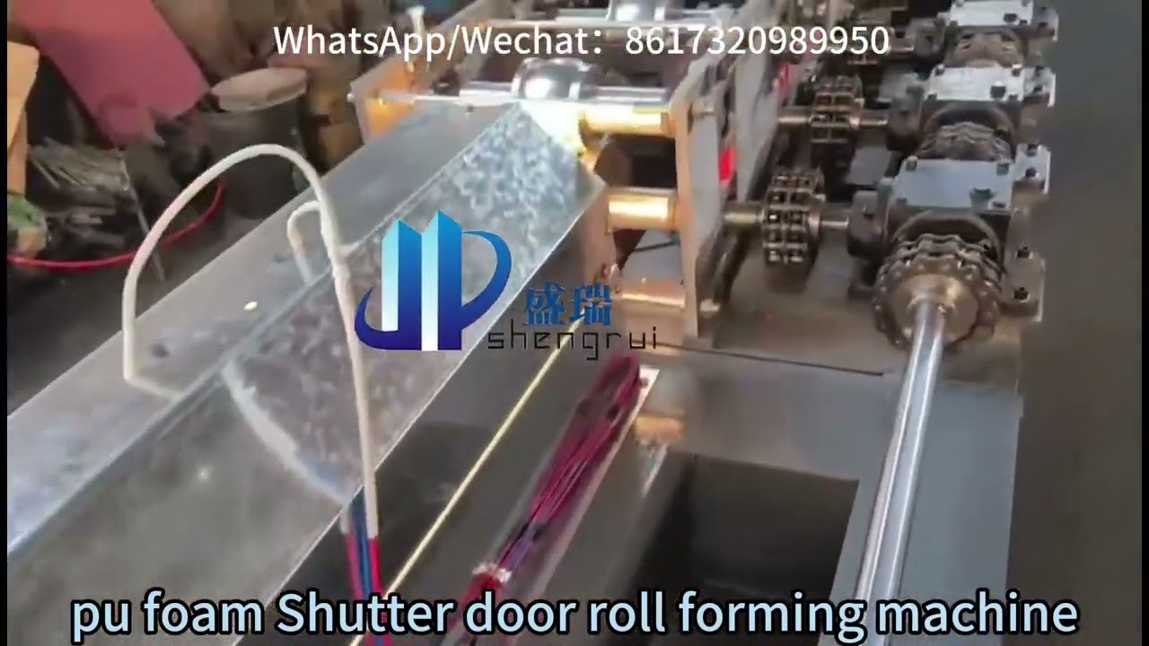PU foam shutter door roll forming machine