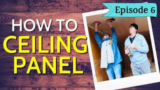 Paneling the ceiling in our Cargo Trailer Conversion to Tiny Home, Ep.6