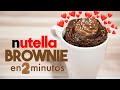 Brownie de nutella en microondas   en 2 minutos