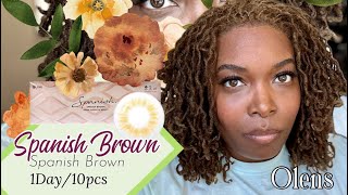 Best Colored Contact Lenses For Dark Brown Eyes Olens-Spanish Brown