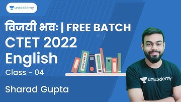 विजयी भवः Free Batch | CTET 2022 | English | Class - 04 | Sharad Gupta