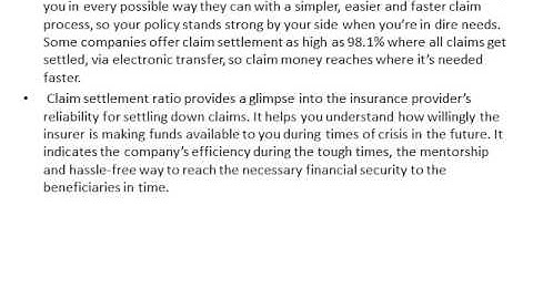 Why Claim Settlement ratios matters the most