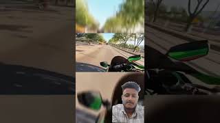 Kawasaki Ninja zx10r vs duke 390 Ninja zx10r vs 390 super bike zx10r #viral #shorts Arus rider 07