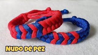 tutorial de como hacer esta pulsera de hilo paracord nudo de pez / diy 2019