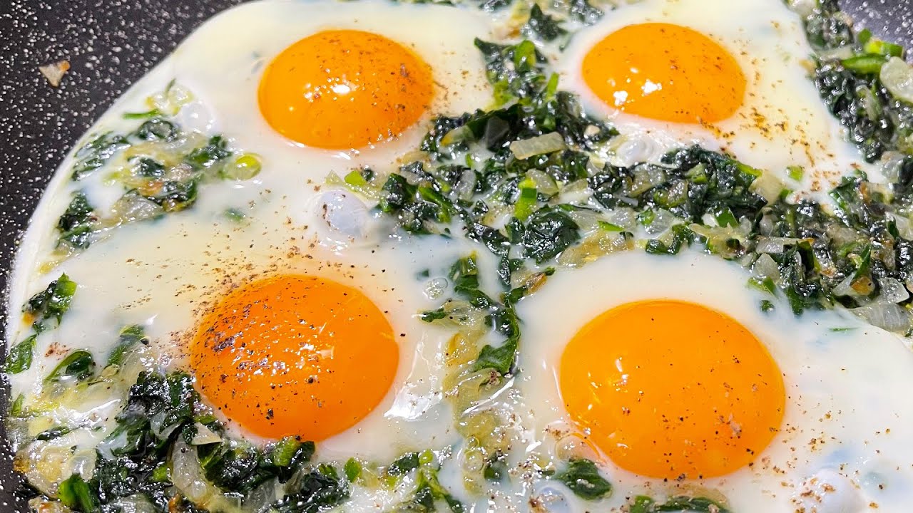 Tasty eggs and spinach breakfast recipe. Very easy and healthy! YouTube